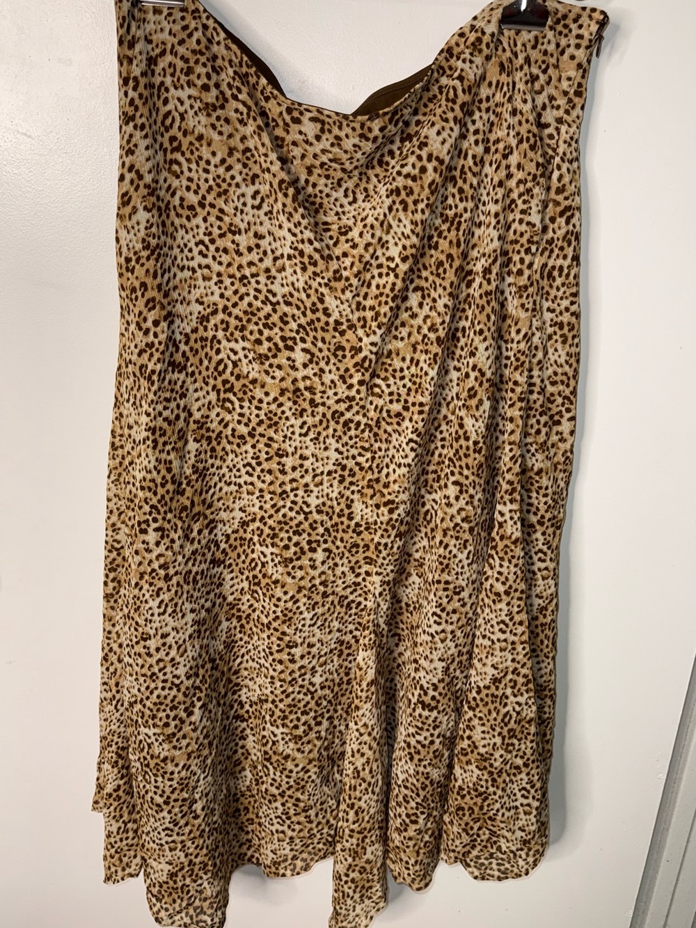 Emma James Leopard Print Flowy Midi Skirt Size 16 Animal Print Y2K